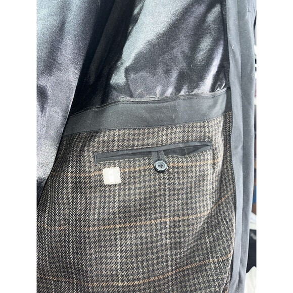 STAFFORD Men 42R Raincoat Travel Black Trenchcoat Jacket Removable Liner - Picture 12 of 15